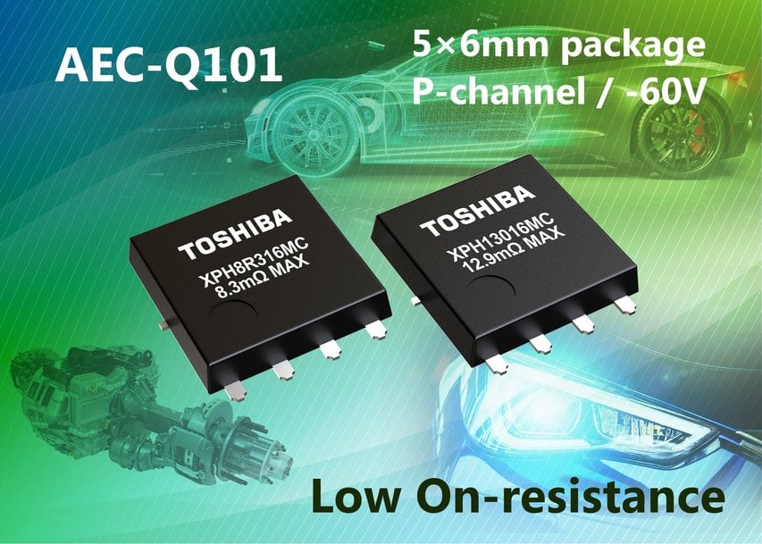 Toshiba présente des nouveaux MOSFET à canal P -60 V